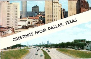 Postcard HIGHWAY SCENE Dallas Texas TX AJ4512