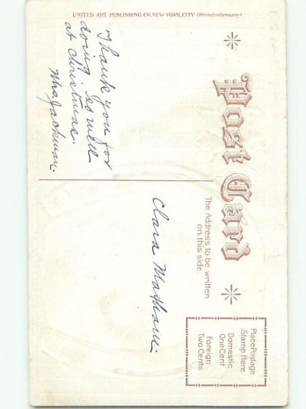 Divided-Back NEW YEAR SCENE Great Postcard AA1895