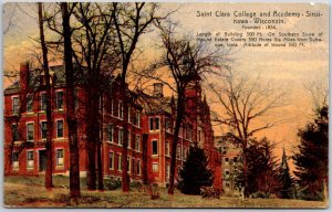 1908 Saintvclara College And Academy Sinsinawa Wisconsin WI Posted Postcard