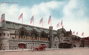 Vintage Postcard Coliseum Garden Large Indoor Arenas Chicago Illinois IL
