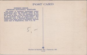 USA Maryland Burnside Bridge Antietam Battlefield Vintage Postcard C353