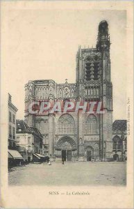 Old Postcard Sens La Cathedrale