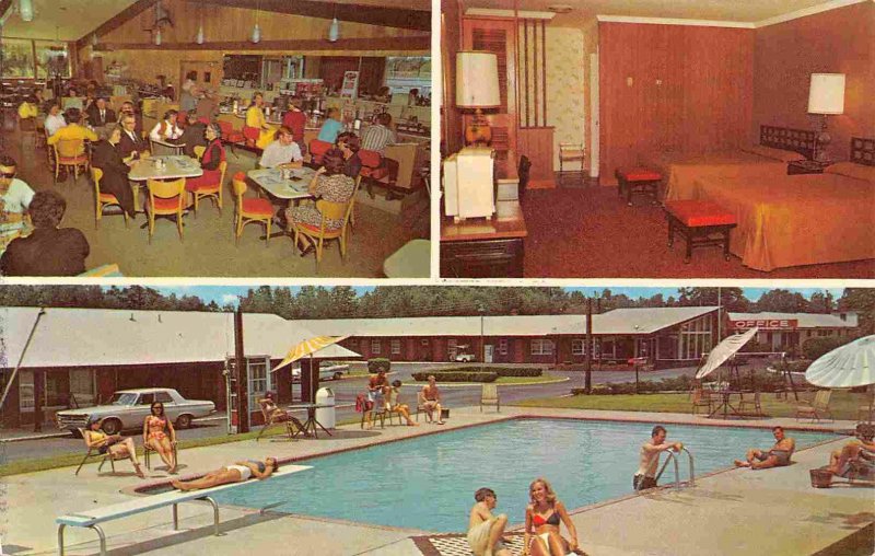 Motel Coral & Restaurant US 301 Rocky Mount North Carolina postcard