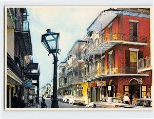 Postcard Lace Work Balconies on St. Peter Street New Orleans Louisiana USA