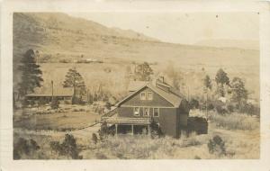 c1909 RPPC Postcard; Ranch House & Garden Colorado Springs CO El Paso County