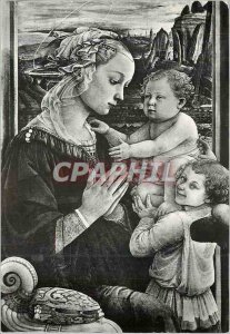 Postcard Modern Firenze Galleria degli Uffizi Madonna who loves her child (Li...