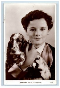 c1940 RPPC Actor Freddie Bartholomew Vintage Postcard F6E