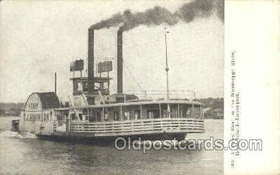 Ferry Boat Mississippi River, Davenport Steamboat, Ship Unused 