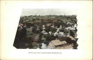 Bradford Vermont VT Bird's Eye View c1910 Vintage Postcard