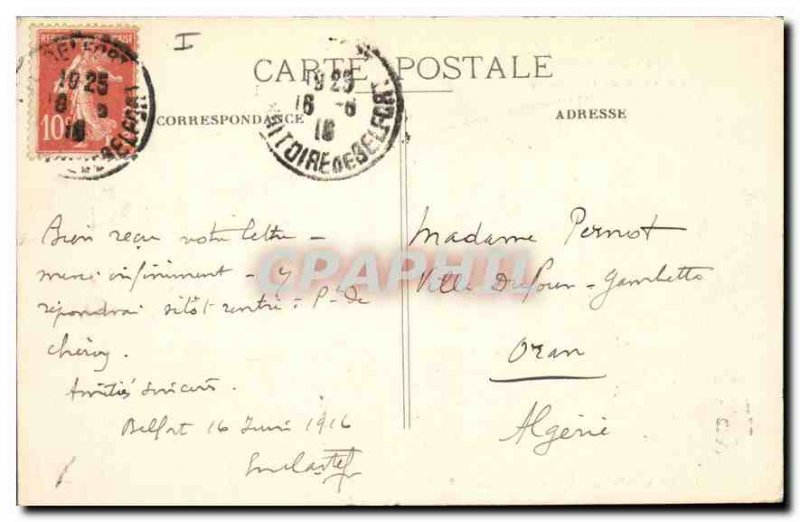 Old Postcard Belfort Tower Miotte