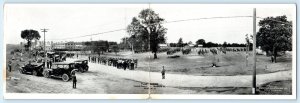 Double Postcard ROCKFORD, Illinois IL ~ Flag Raising CAMP GRANT WWII Era 1910s