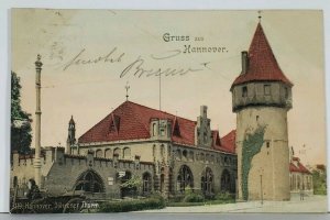 HANNOVER Dohrene Thurm Dohren Tower c1899 Germany Hand Colored Postcard K10