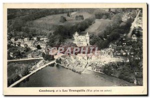 Old Postcard Combourg and tranquil lake