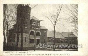 Company K. Second Regiment Armory - Glens Falls, New York NY Postcard