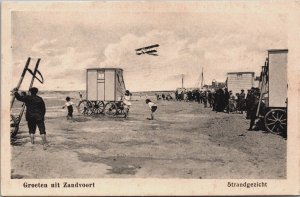 Netherlands Groeten Uit Zandvoort Small Aircraft Plane Vintage Postcard C173