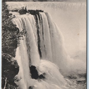 c1910s Niagara Falls, NY Horseshoe Falls Goat Island Collotype Bridal Veil A273