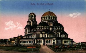 Bulgaria Sofia Saints Cyril and Methodius Church Vintage Postcard 08.50