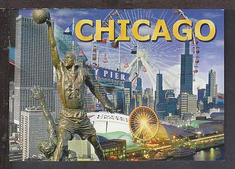 Collage Chicago IL Postcard BIN 