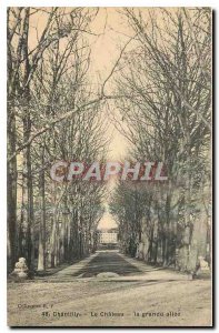 Old postcard Chantilly Chateau Grande Allee