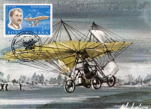 AVIATION TRAIAN VUIA 75 YEARS ANNIVERSARY FROM THE FIRST PLANE FLIGHT MAXI CARD