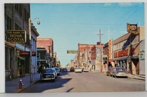 Canada BRANDON Manitoba Rosser Ave Looking East from 11th Stores Postcard Q4