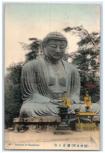 1908 Daibutsu at Kamakura Japan Des Mointes Iowa IA Advertising Postcard