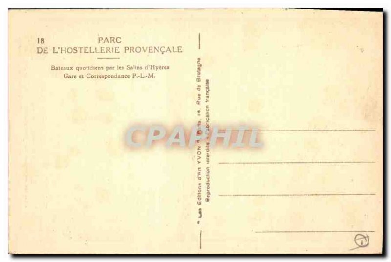 Old Postcard Ile de Port Cros Var His sentiore along ridges or wild nesting g...