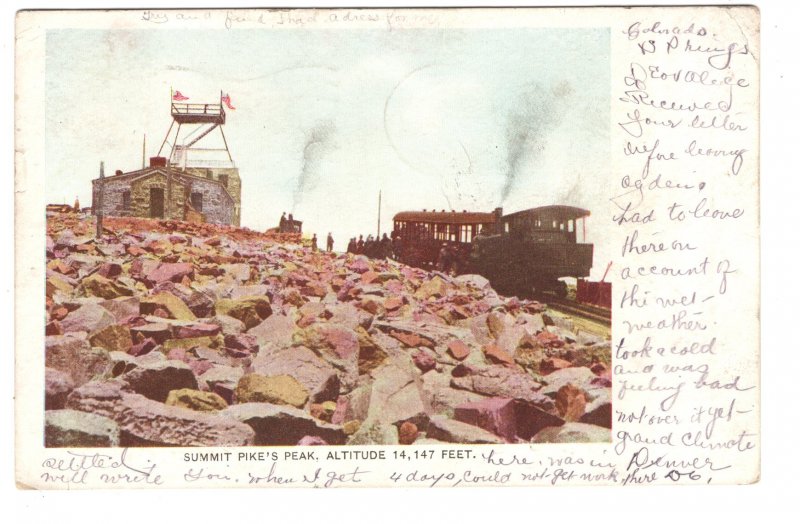 Summit Pike`s Peak, Colorado, Used 1907