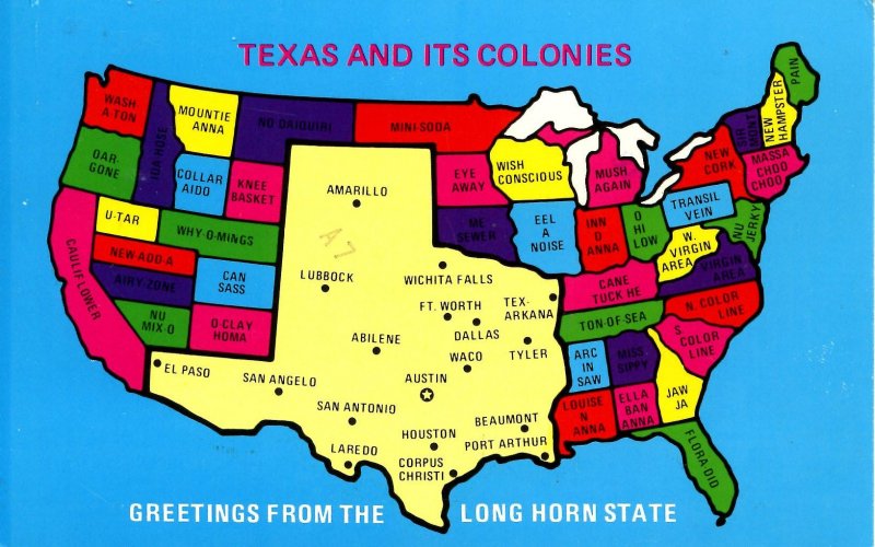 TX - Texas and its Colonies  (Humor)