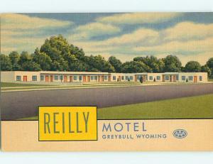 Unused Linen REILLY MOTEL Greybull Wyoming WY u7938