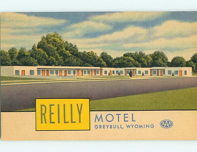 Unused Linen REILLY MOTEL Greybull Wyoming WY u7938