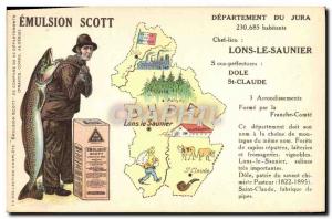 Old Postcard Emulsion Scott Department Jura Lons le Saunier Dole St Claude