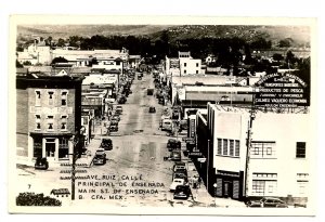 Mexico - Ensenada, Baja California. Ruiz Avenue Street Scene  *RPPC