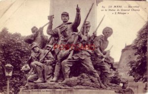 FRANCE. LE MANS - BAS-RELIEF DE LA STATUE DU GENERAL CHANZY L'ATTAQUE