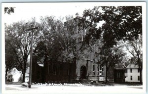 RPPC  ALLEGAN, Michigan MI  ~ FIRST BAPTIST CHURCH  ca 1940s  Postcard*