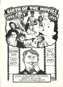 1993 Rick Geary Artist,  Birth of the Movies,  NPCW Signed Postcard 