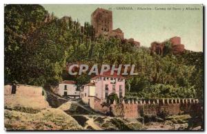 Espana - Spain - Granada - Alhambra - Carrera del Darro Alhambra y - Old Post...