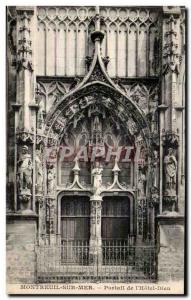 Montreuil sur Mer - Portal of God & # 39Hotel - Old Postcard