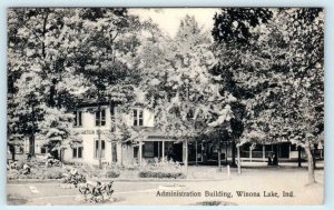 WINONA LAKE, Indiana IN ~ Administration Building c1910s Kosciusko Co.  Postcard