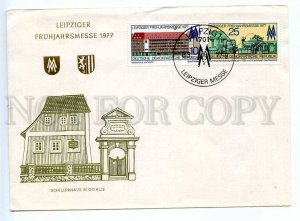 272914 DDR East Germany 1977 year Leipzig Shiller house FDC