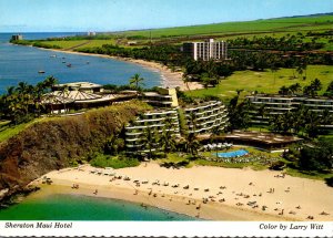 Hawaii Maui Kaanapali Beach Aerial View Sheraton-Maui Hotel