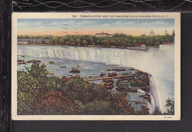 Terrapin Point,Canadian Falls,Niagara Falls,NY Postcard BIN 