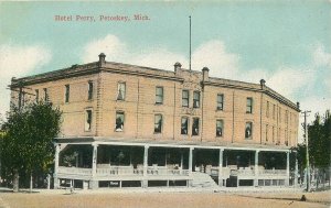 Postcard Michigan Petoskey Hotel Perry occupation Cook 23-9502