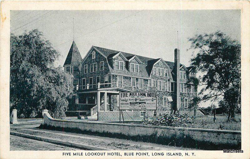 Five Mile Lookout Hotel LONG ISLAND NEW YORK RL MOORE C-1910 postcard 7020