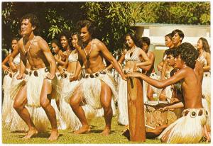 Cook Islands Tereora Drum Dance c.1980s Postcard