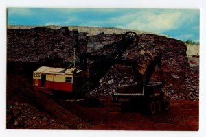 Loading Iron Ore Open Pit Mine Minnesota Vintage Postcard Standard View Card 