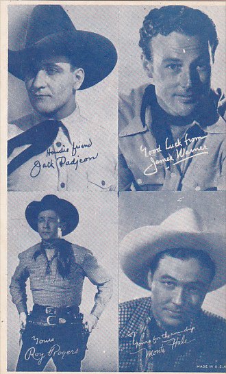 Cowboy Arcade Card Jack Padjeon James Warner Roy Rogers Monte Hale