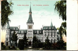 Vtg 1900's Alma College St Thomas Ontario ON Canada Antique Postcard