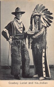 J73/ Native American Indian Postcard c1910 Cowboy Lariat Germany 242