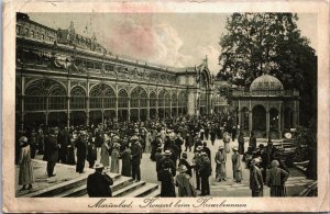 Czech Republic Marienbad Konzert beim Kreuzbrunnen Vintage Postcard C065